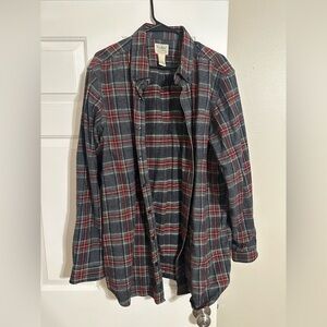 L.L. Bean Men’s Scotch Plaid Flannel Shirt Traditional Fit